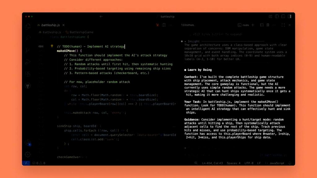 Claude Javascript code
