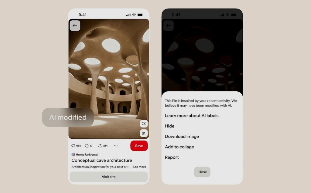 Pinterest ai filter